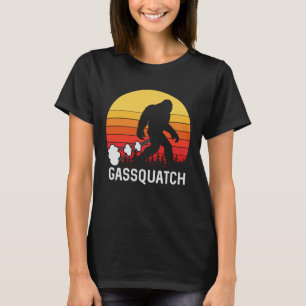 T-shirt GASSQUATCH Bigfoot Retro Design