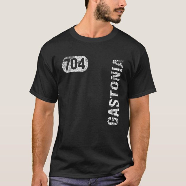 T-shirt Gastonia Caroline du Nord 704 Indicatif régional R (Devant)