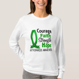 T-shirt Gastroparésie d'espoir de force de foi de courage