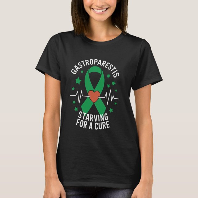 T-shirt Gastroparesis Affamée Pour Un Ruban Cure Gastropar (Devant)