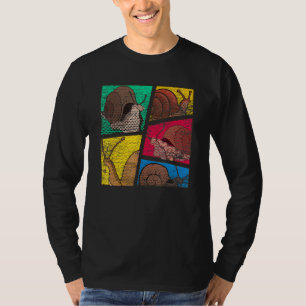 T-shirt Gastropode à la luge d'animal Sluggish Pop Art Sna