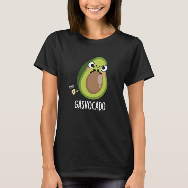 T-shirt Gasvocado Drôle Farny Farting Avocado Pun Dark BG (Devant)