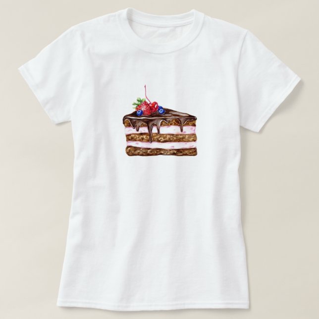T-shirt Gâteau aux fraises (Design devant)