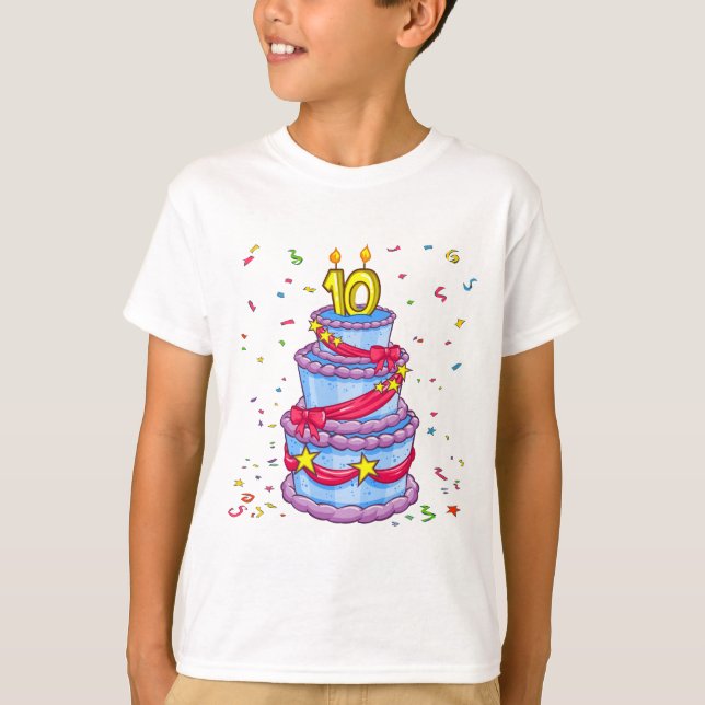 T-shirt Gâteau d'anniversaire (Devant)
