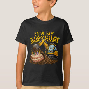 T-shirt Gâteau d'anniversaire excavatrice de construction