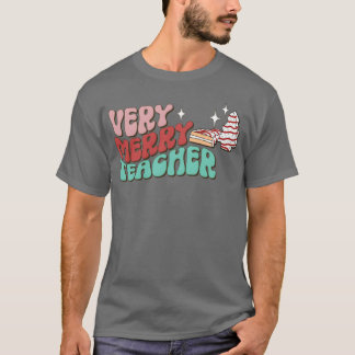 T-shirt Gâteau de Noël de l'enseignant Très Joyeux Noël Su