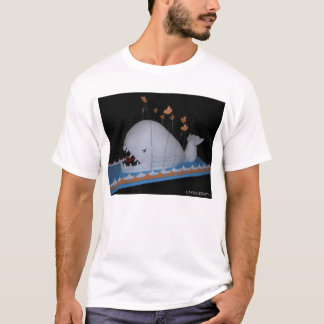 T-shirt Gâteau fâché de baleine d'échouer