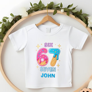 T-shirt Gâteau personnalisé 6 7 ans Enfants Anniversaire S