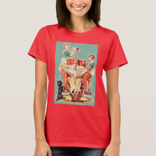 T-shirt gâteau vintage de la famille nucléaire des années 
