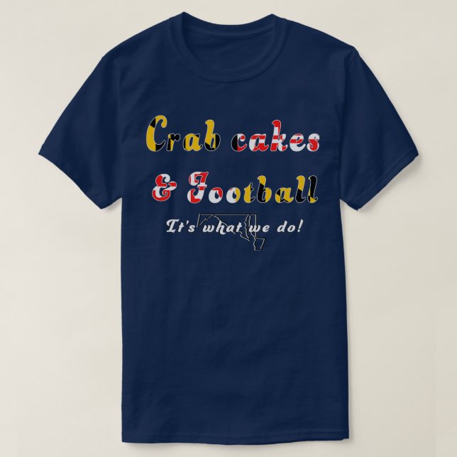 T-shirt Gâteaux de crabe et football (Design devant)