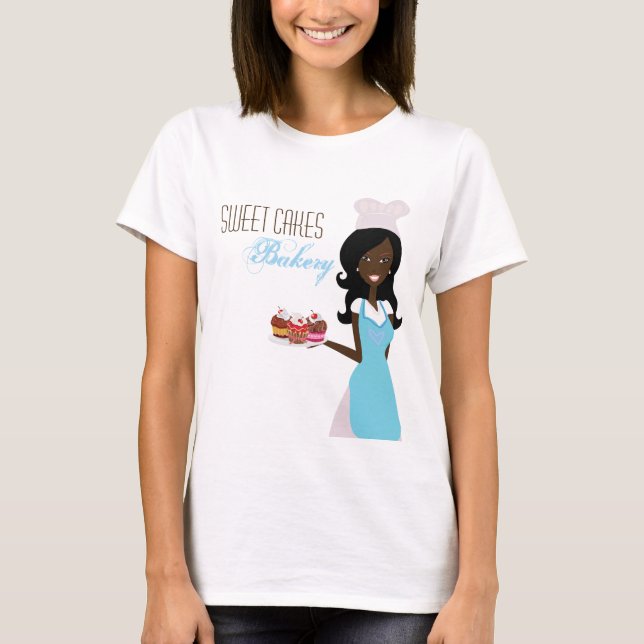T-shirt Gâteaux de tasse de Baker d'Afro-américain de (Devant)