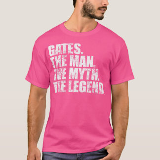 T-shirt GatesGates Nom de famille Gates nom de famille Gat