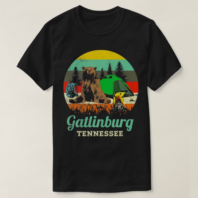 T-shirt Gatlinburg Tennessee Cadeau Great Smokey Mountains (Design devant)