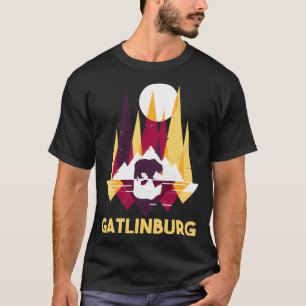 T-shirt Gatlinburg Tennessee TN Great Smoky MOntains Blac