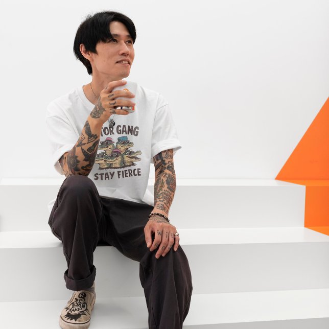 T-shirt Gator Gator en noir gras (Créateur téléchargé)