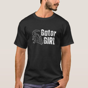 T-shirt Gator Girl Polygon Alligator Femmes