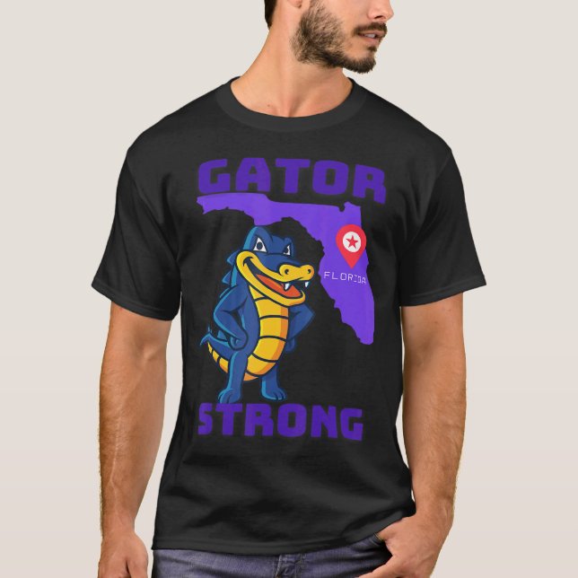T-shirt Gator Strong Florida Alligator Crocodile Zoo Anima (Devant)