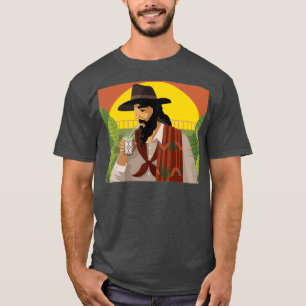T-shirt gaucho boire yerba mate vert thé chaud