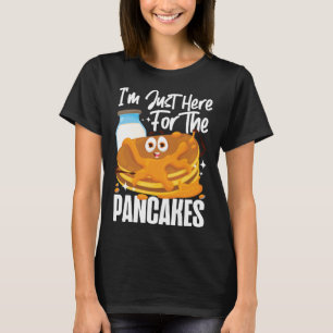 T-shirt Gaufre  Enfants Je Suis Là Juste Pour Les Crêpes
