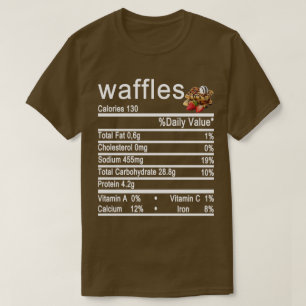 T-shirt gaufres étiquette de la valeur nutritive
