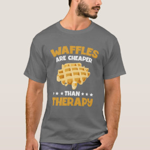 T-shirt Gaufres Sont Moins Chères Thérapie Amoureux de Nou