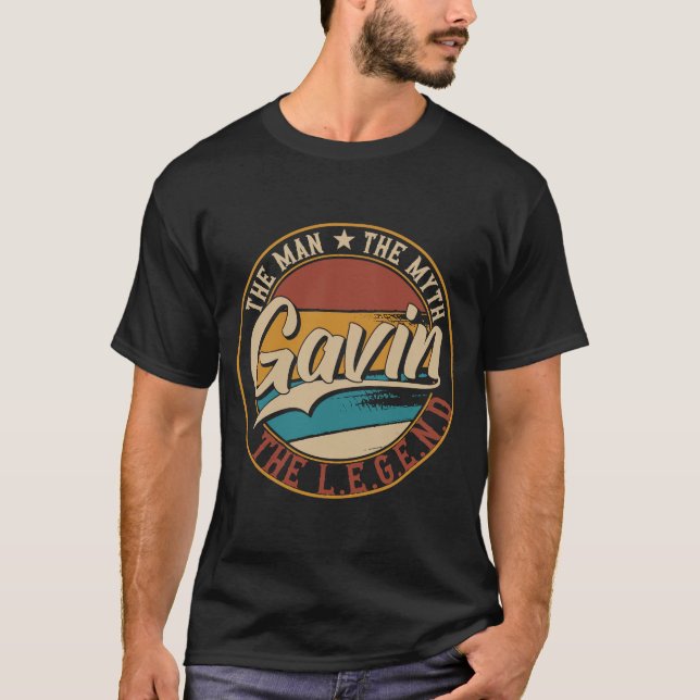 T-shirt Gavin L'homme le mythe la légende (Devant)