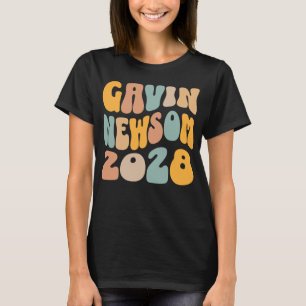 T-shirt Gavin Newsom 2028 Pour Président Wavy Text