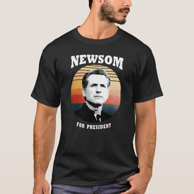 T-shirt Gavin Newsom pour le président (Devant)