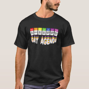 T-shirt Gay Agenda Pride Love LGBT Agenda féministe