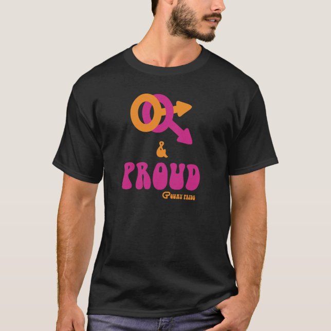 T-shirt Gay and proud (Devant)
