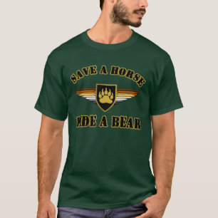 T-shirt Gay Bear Fierté Enregistrer Un Cheval Ride Un Ours