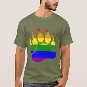 T-shirt Gay Bear Pride Arc-en-ciel drapeau Ours Paw