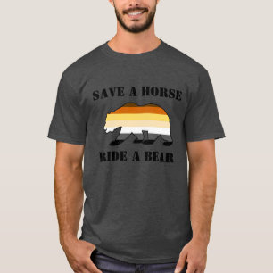 T-shirt Gay Bear Pride Enregistrer Un Cheval Ride Un Ours