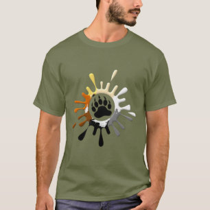 T-shirt Gay Bears Fierté Drapeau Splash Bear Paw