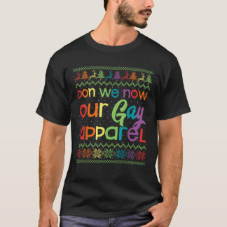 T-shirt Gay Christmas Drôle LGBT Don We Now Our Gay Appare