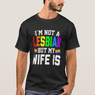 T-shirt Gay-Ciel Mignonne Je ne suis pas une lesbienne mai