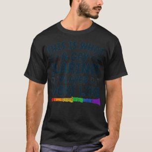 T-shirt Gay Clarinet Player LGBTQ Rainbow Instrument