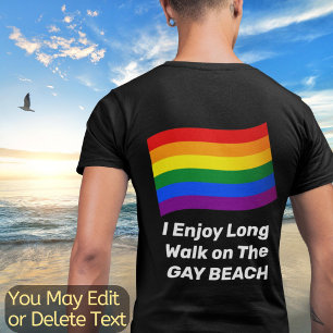 T-shirt Gay Custom Text Arc-en-ciel drapeau Gay pride Drap