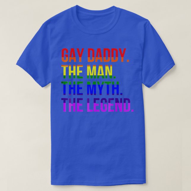 T-shirt Gay Daddy LGB Pride Papa Fête des pères Cadeau (Design devant)