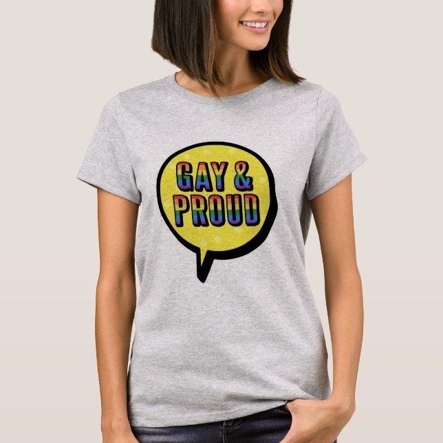 T-shirt gay et fier (Devant)