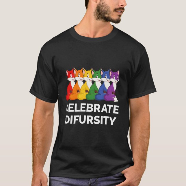 T-shirt Gay Fox Furry Pride Lgbt Lgbtq Furry Fandom (Devant)