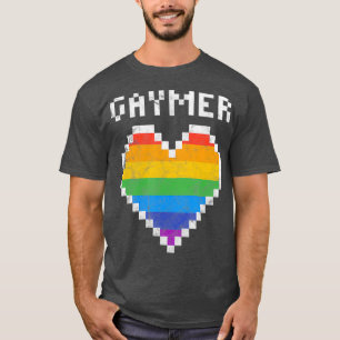 T-shirt Gay Gamer Gaming Heart Gaymer Lesbian LGBT