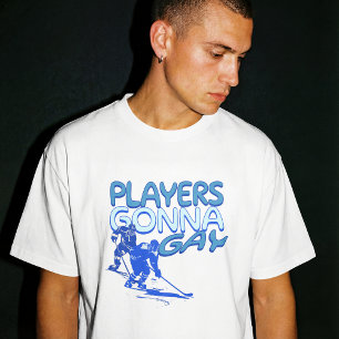 T-shirt Gay Hockey Show Les joueurs vont gay jouer drôle 