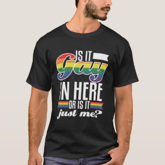 T-shirt Gay In Here Ou Juste Drôle Me Pride Lgbtq Rainbow 