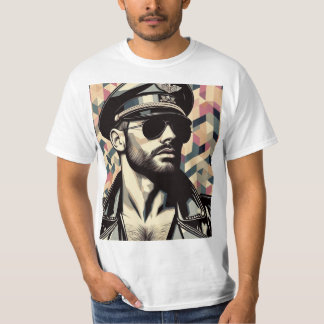 T-shirt Gay Leather Daddy Biker Tom de Finlande Hommage Ar