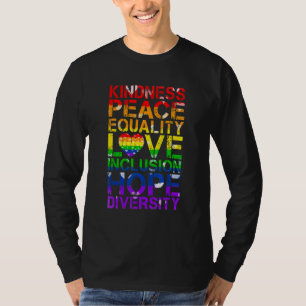 T-shirt Gay Lesbian Kindness Peace Love Human Rights Lgbt