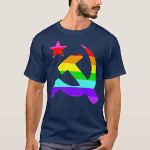 T-shirt Gay LGBT Rainbow Communiste