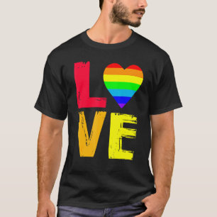 T-shirt Gay Love Pride Rainbow Lgbt Gay Awareness Love Win
