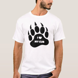T-shirt GAY Ours Je Heart mon Ourson Patte