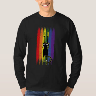 T-shirt Gay pride à grattage de chats Funny Kitten Paw Fie